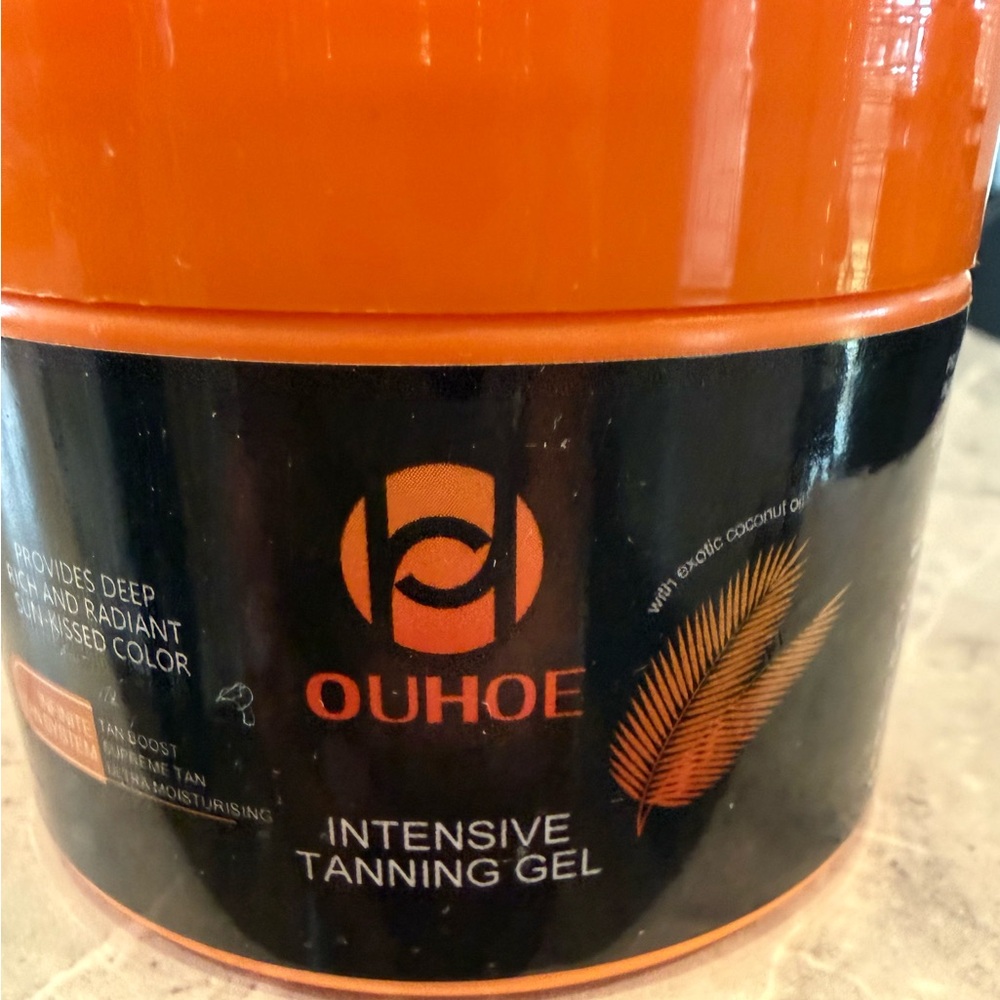 OUHOE Intensive Tanning Gel - Orange & Black Jar